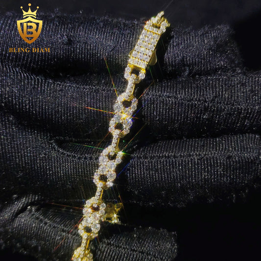 Iced-out moissanite bracelet