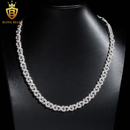 8mm 925 Sterling Silver Moissanite chain