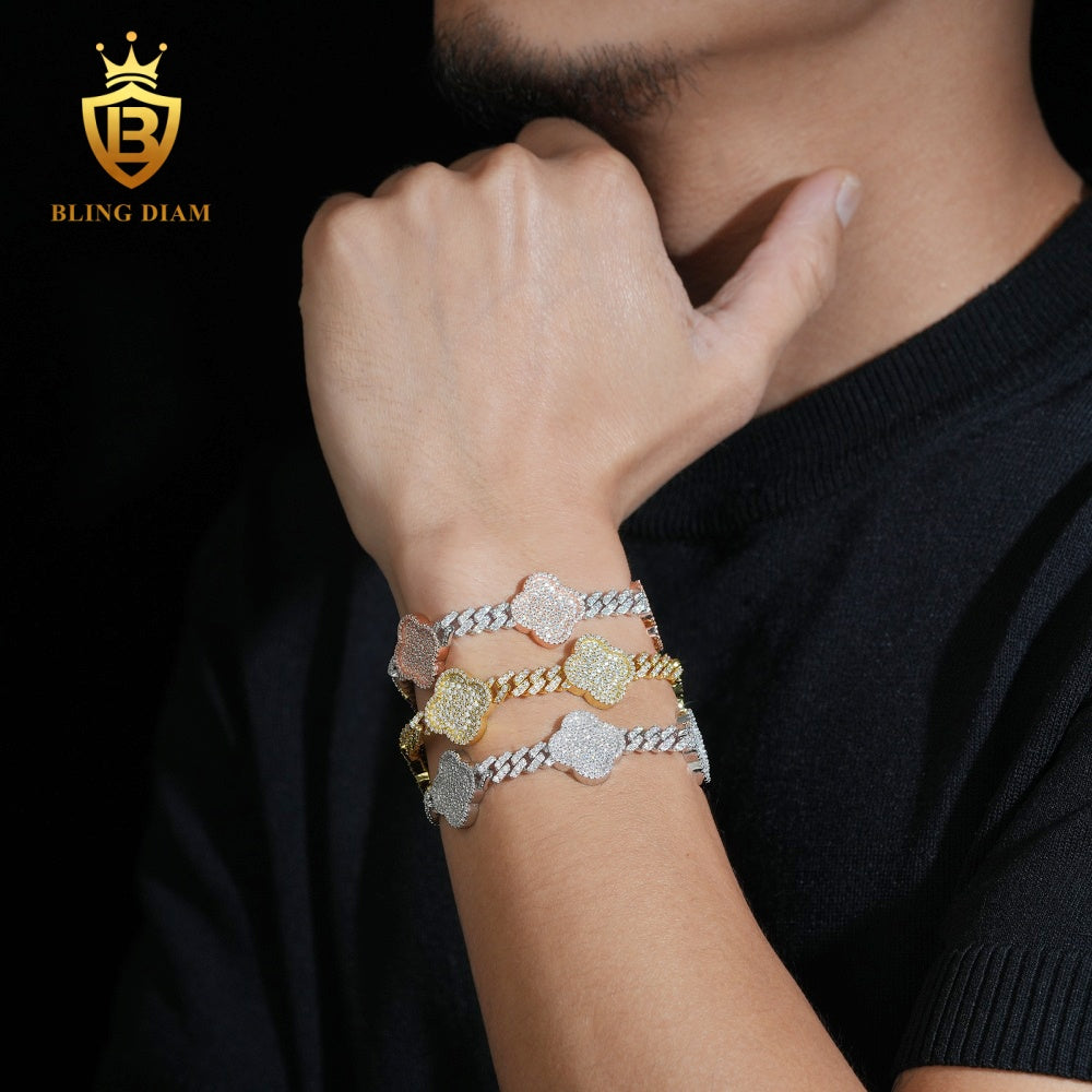 Iced Out Clover Bracelet