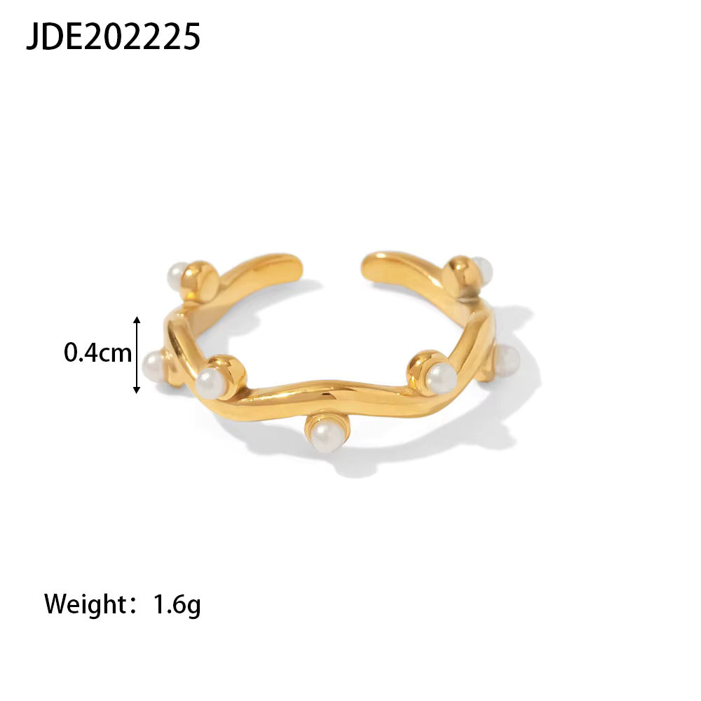 Gold Pearl Ring