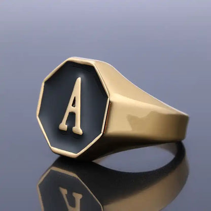 Letter A Signet Ring