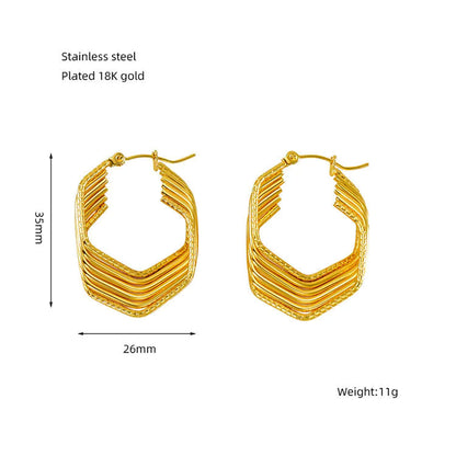 Geometric Irregular Hoop Earrings