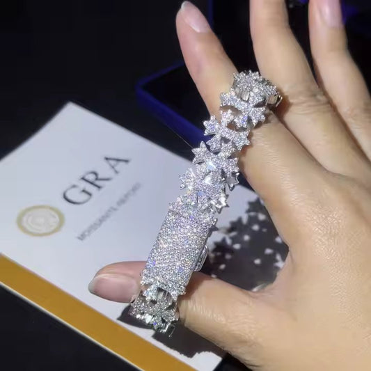 Moissanite Cross Bracelet