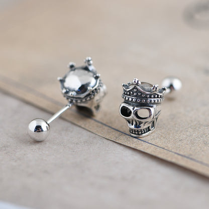 Crown Skull Earrings
