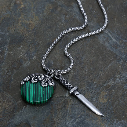 Samurai Malachite Pendant