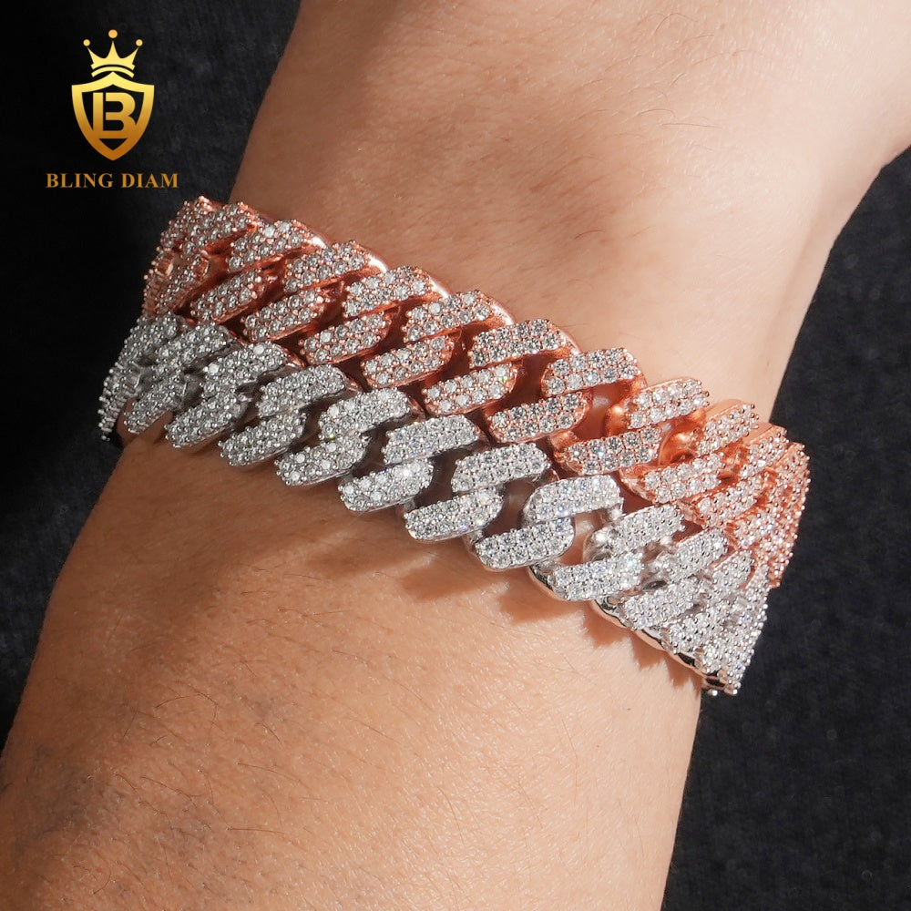 2 Row Iced Out Moissanite Bracelet