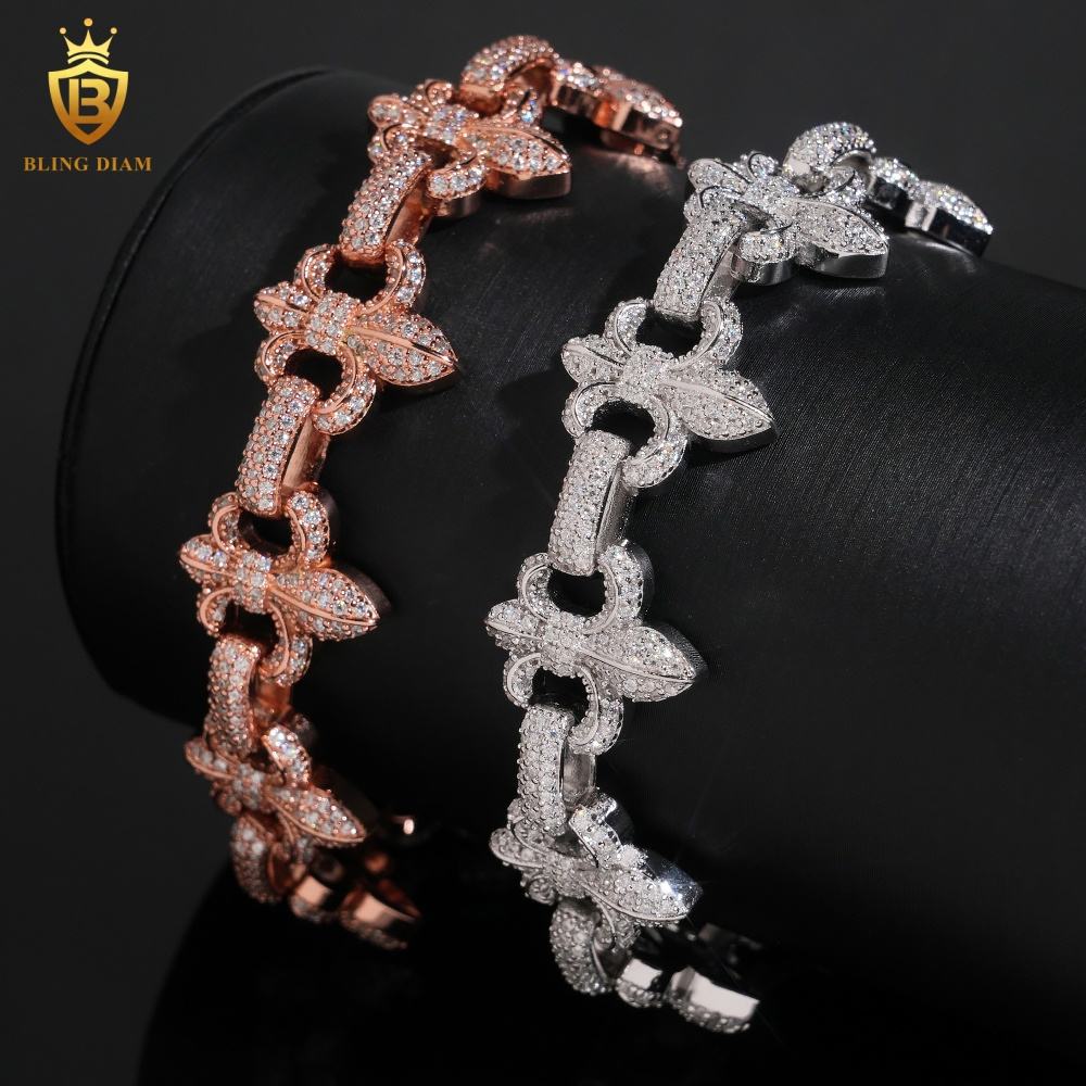 Cross Moissanite Cuban Bracelet