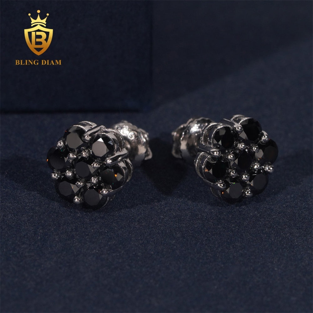 Flower Cluster VVS Moissanite Stud Earrings
