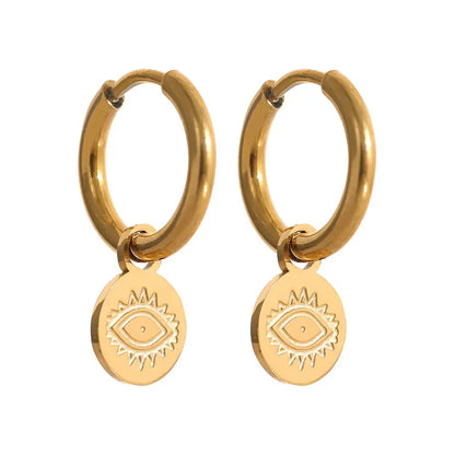 Heart And Eye Earrings