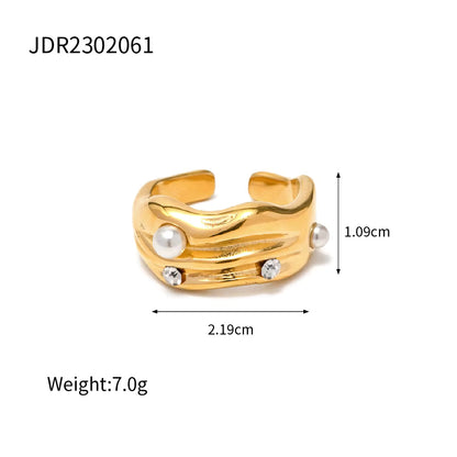 Gold Pearl Ring