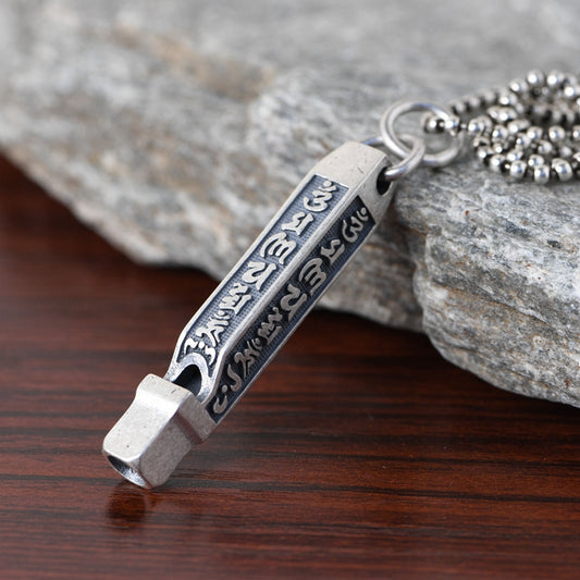 Six Word Scripture Whistle Necklace