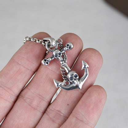 Skeleton Anchor Necklace
