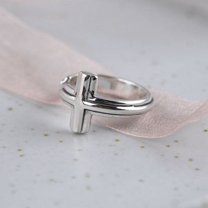 Cross Adjustable ring