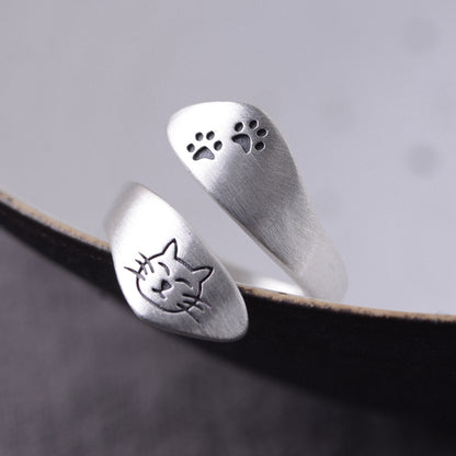 Kitten Footprints ring