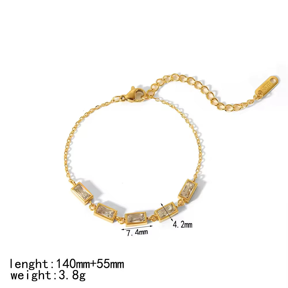 Zircon Dainty Elegant Muliti Charm Bracelet