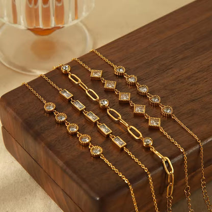 Zircon Dainty Elegant Muliti Charm Bracelet