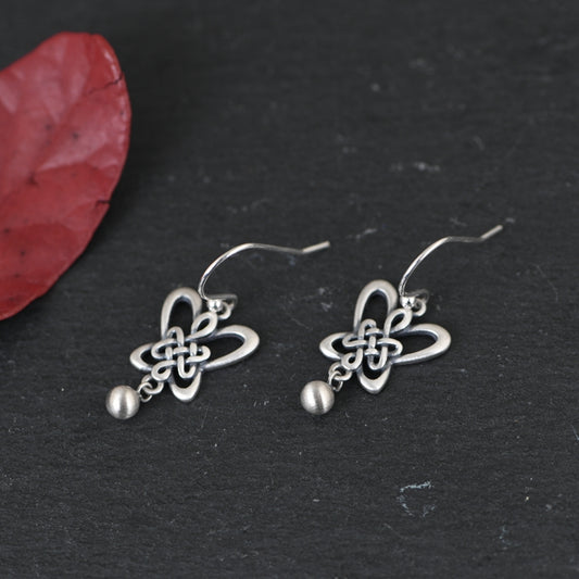 Ruyi Knot Design Drop Earrings