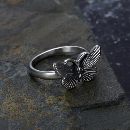 Stainless Butterfly Ring