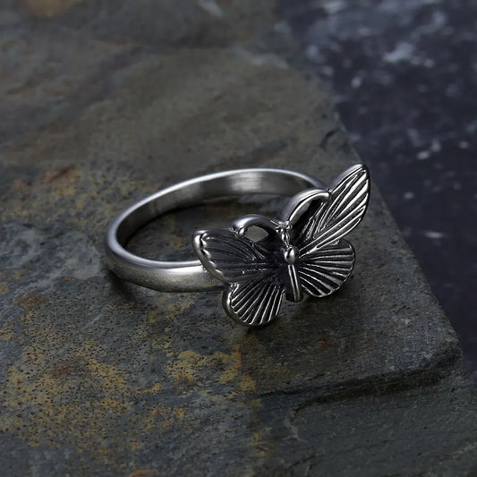 Stainless Butterfly Ring