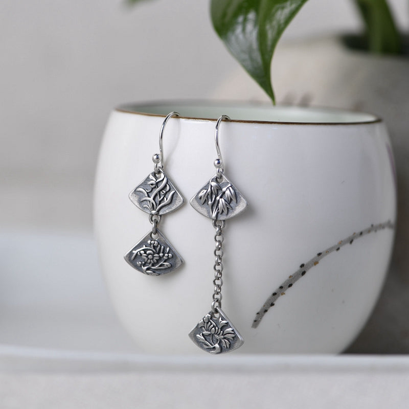 Bamboo Chrysanthemum Earrings