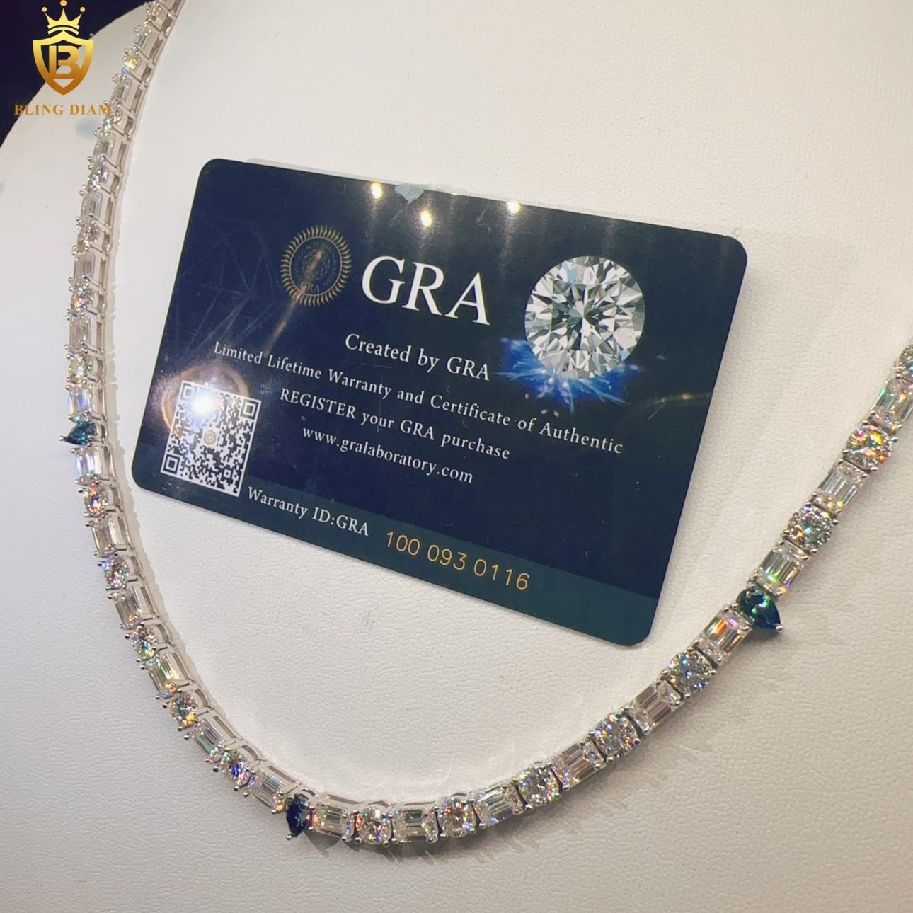 5MM Sterling Silver 925 VVS Moissanite Tennis Chain