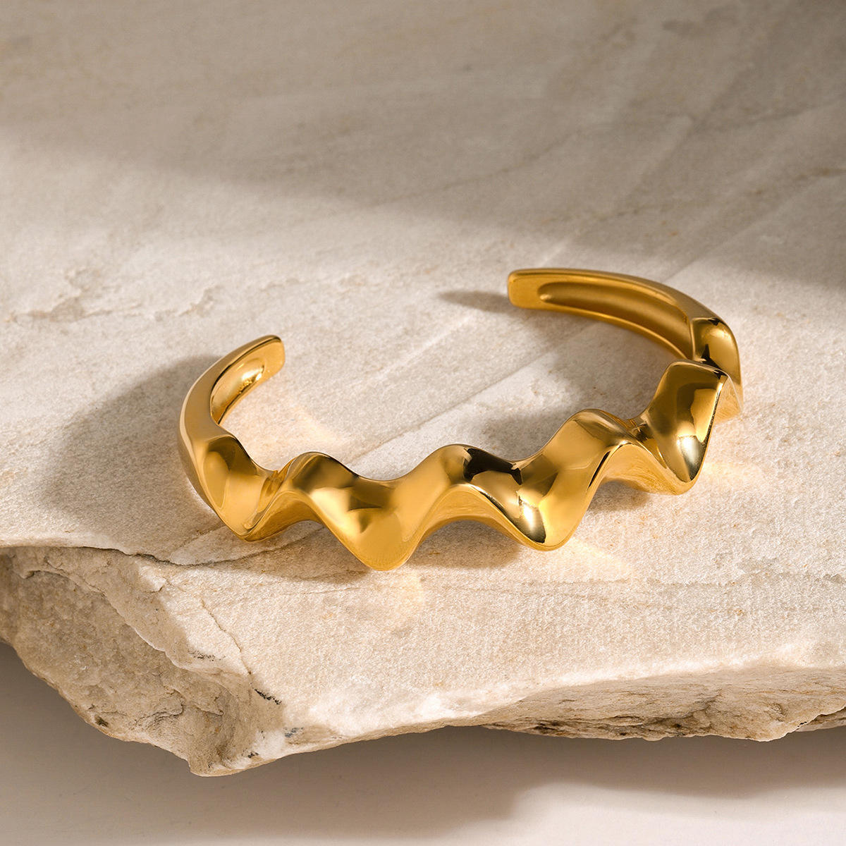 Wave Bangle Bracelet