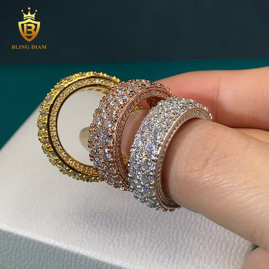 Iced-out hip-hop ring