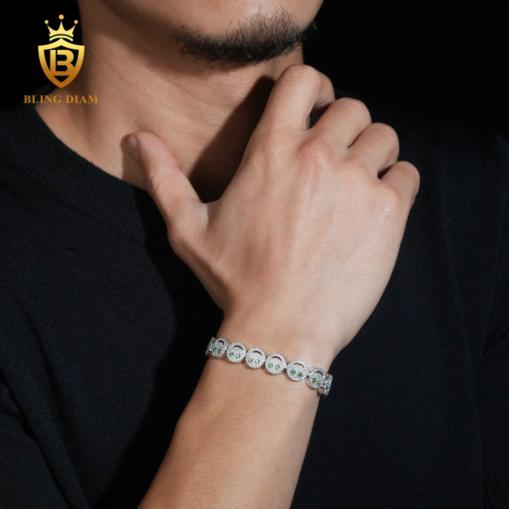 Smile Face Moissanite Bracelet