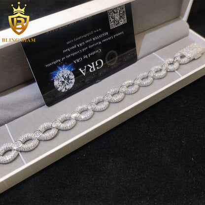 Iced Out Moissanite Bracelet