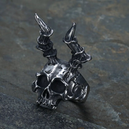 Goat Skull Ring