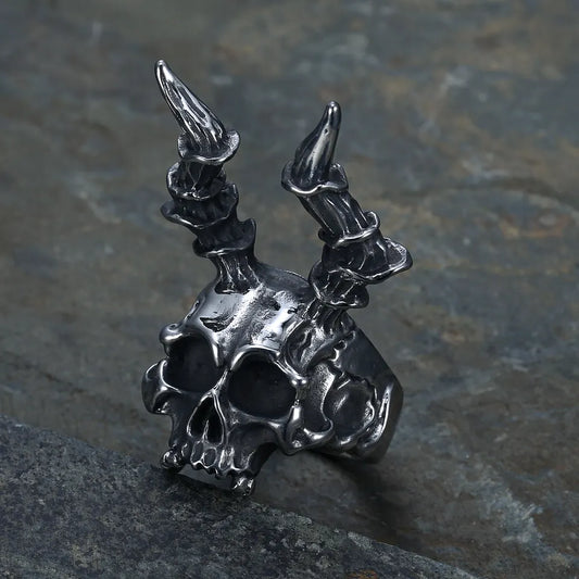 Goat Skull Ring