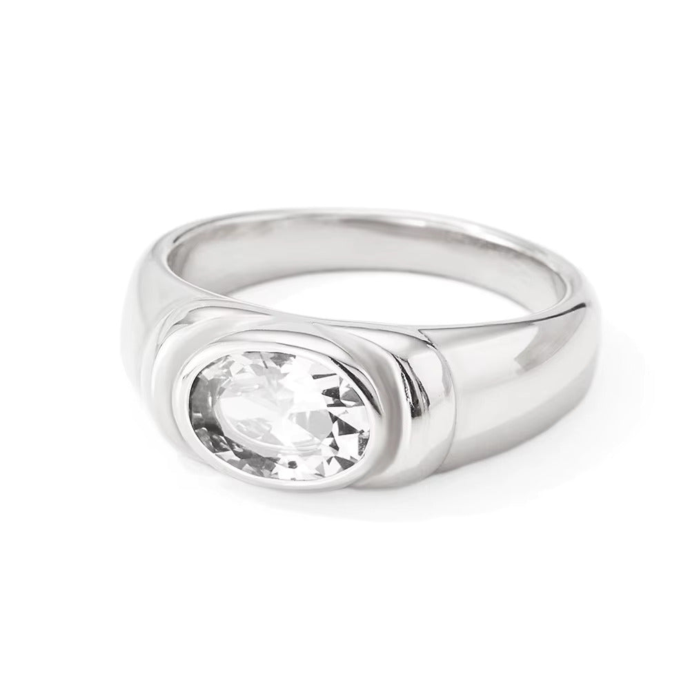 Gold-Plated CZ Ring