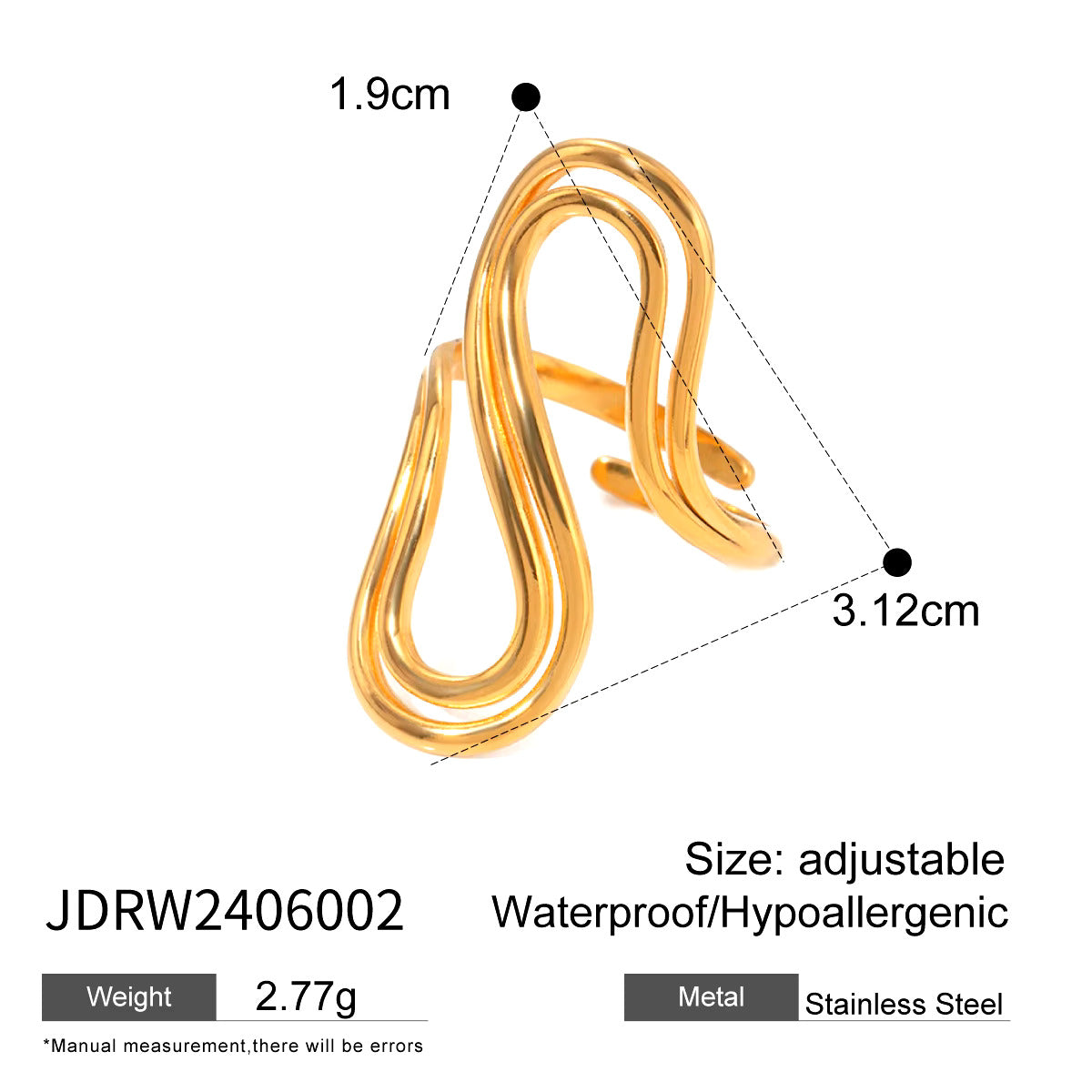 Gold Wave Ring