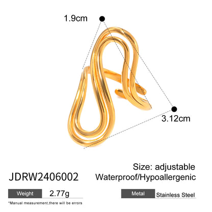 Gold Wave Ring