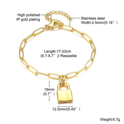 Cuban Chain Circle Bracelet