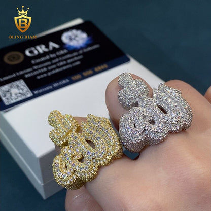 Fire-style moissanite ring
