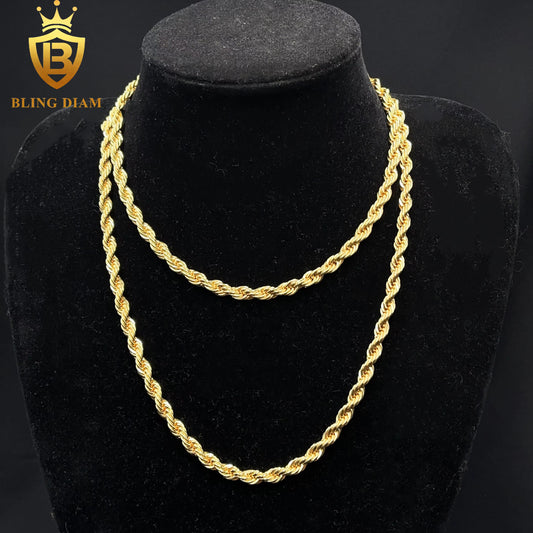 Moissanite Rope Chain | 6mm VVS | Sterling Silver