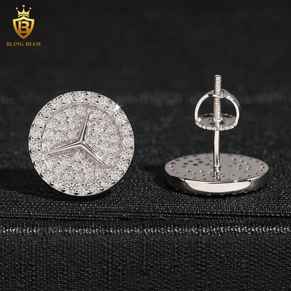 VVS1 Iced-Out Moissanite Stud Earrings