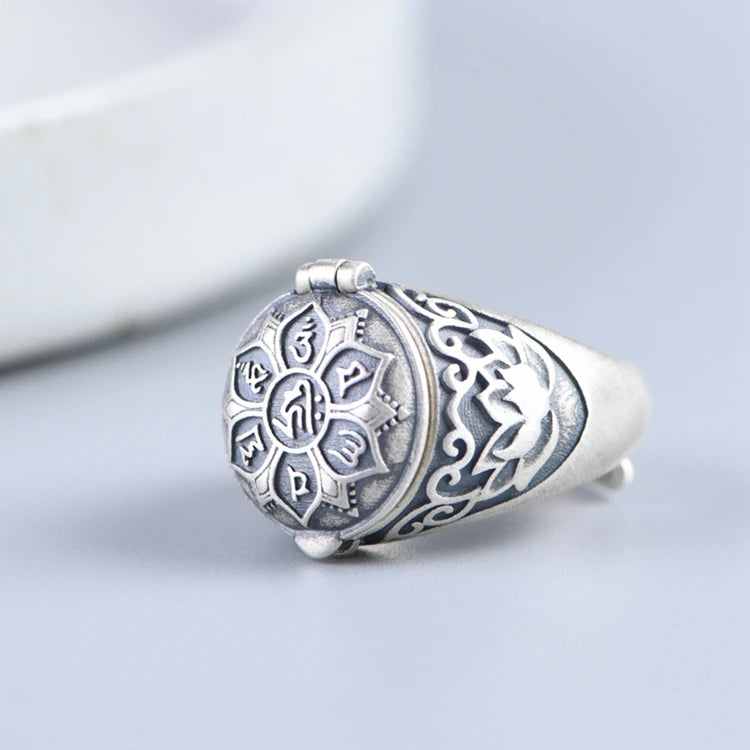 Mantra Silver Ring