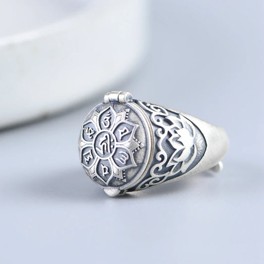 Mantra Silver Ring