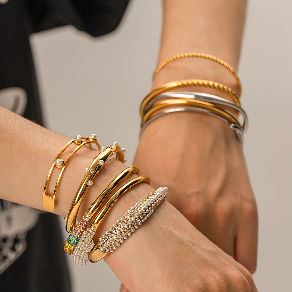 Zircon Pearl Bracelet