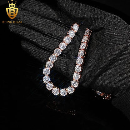 925 Sterling Silver Vvs1 Moissanite-Tennis-Chain