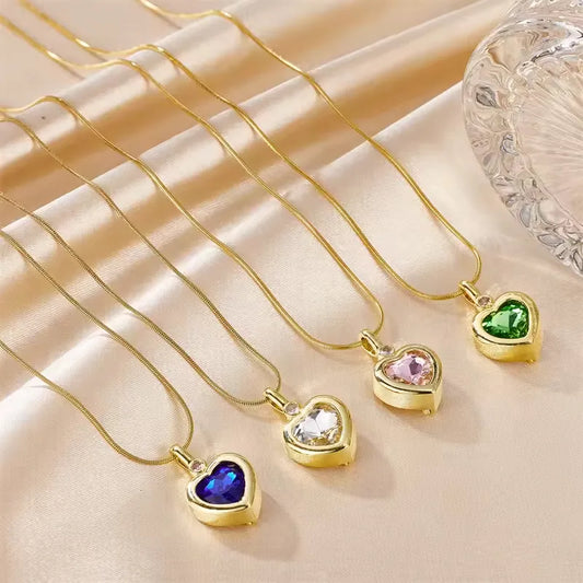 Heart Crystal Necklace