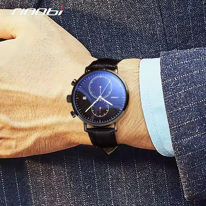 Sleek Black Chronograph Watch