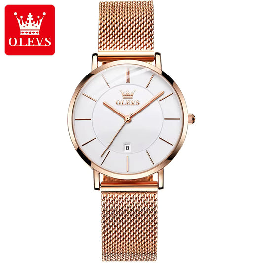 Rose Gold and White Watch