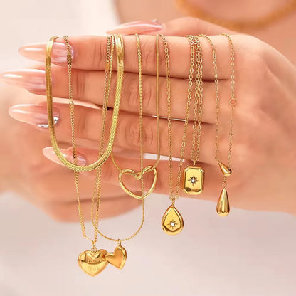 Gold Square Necklace