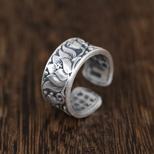Lotus Heart Ring
