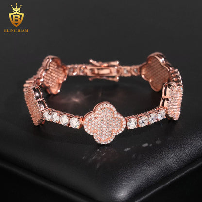 Clover Moissanite Tennis Bracelet