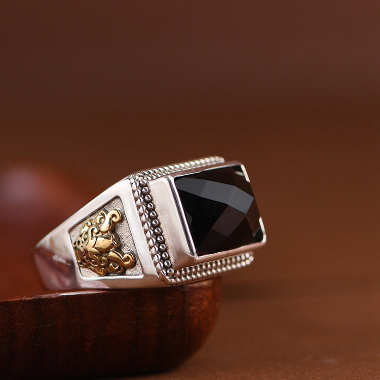 Black Agate Ring