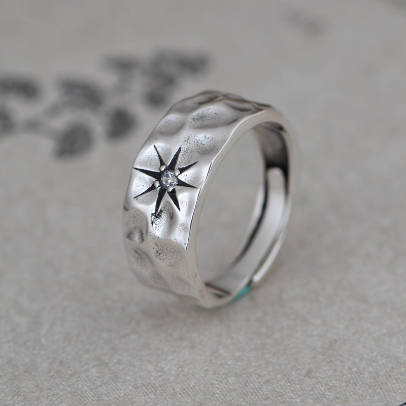 Hammer Zircon Star ring